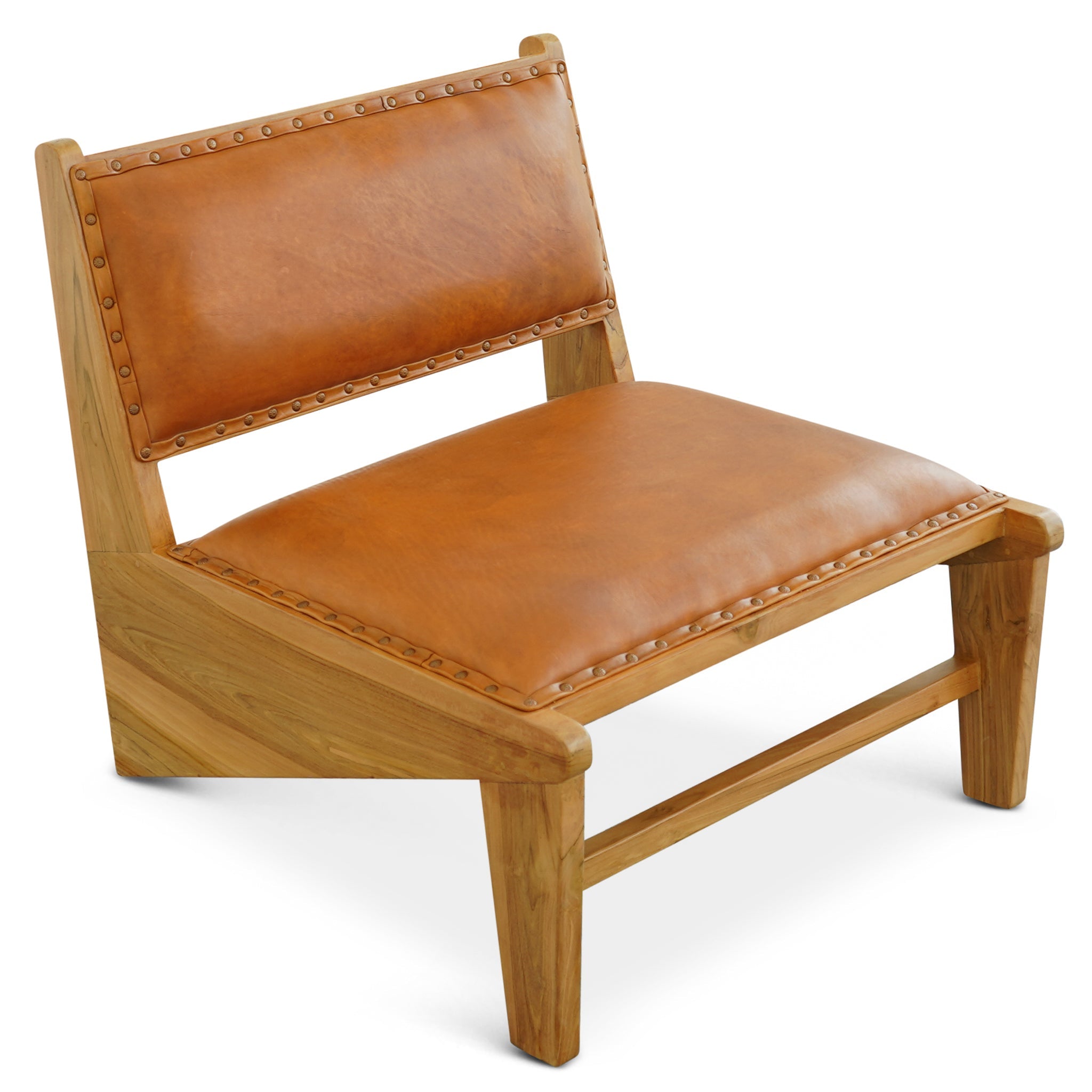 Falcon Tan Leather Lounge Chair