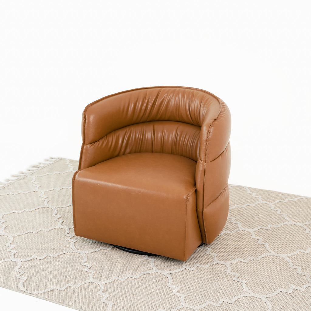 Henley Vegan Leather Swivel Chair