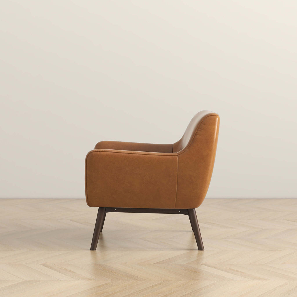Palen Tan Leather Lounge Chair
