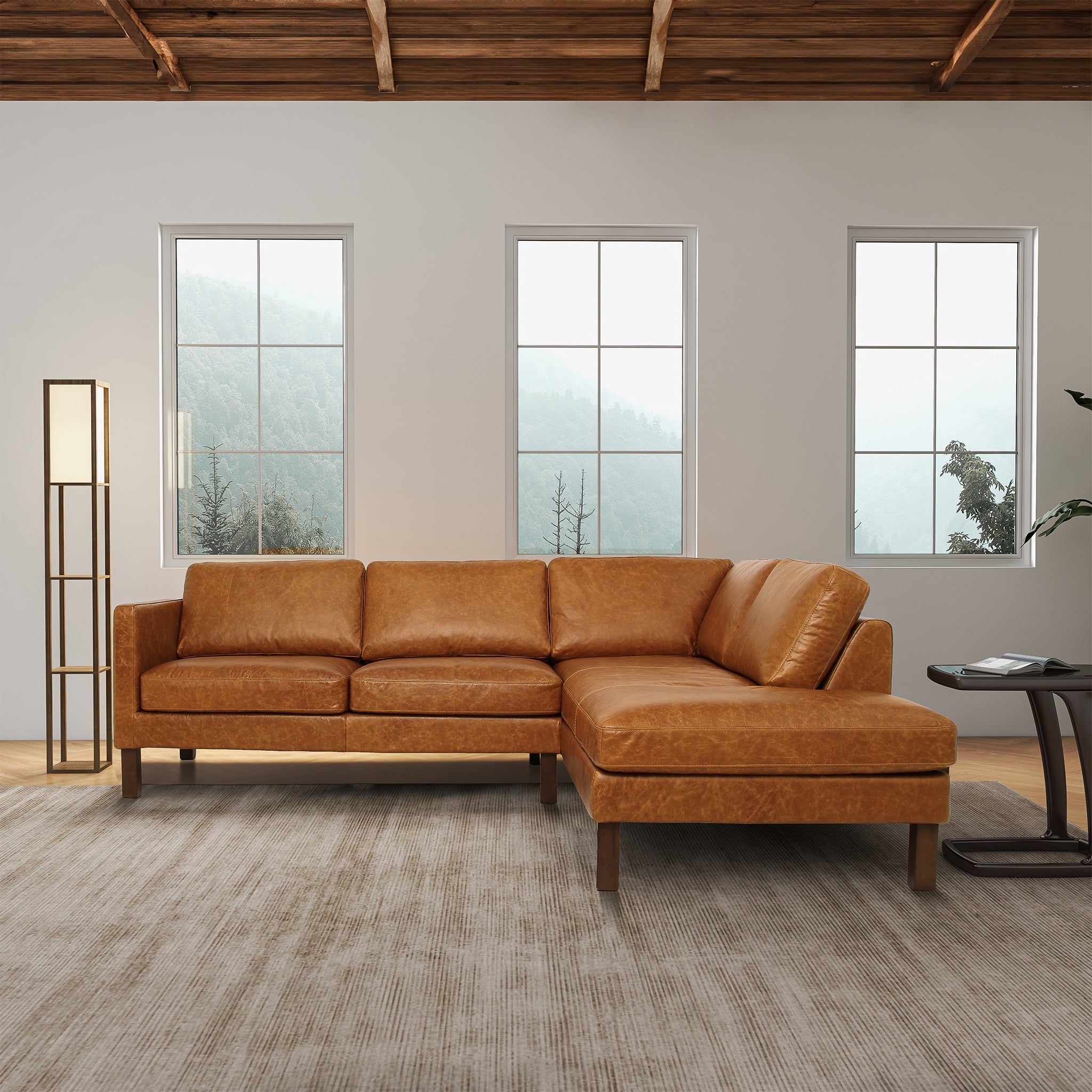 Shelby Leather Sectional Sofa