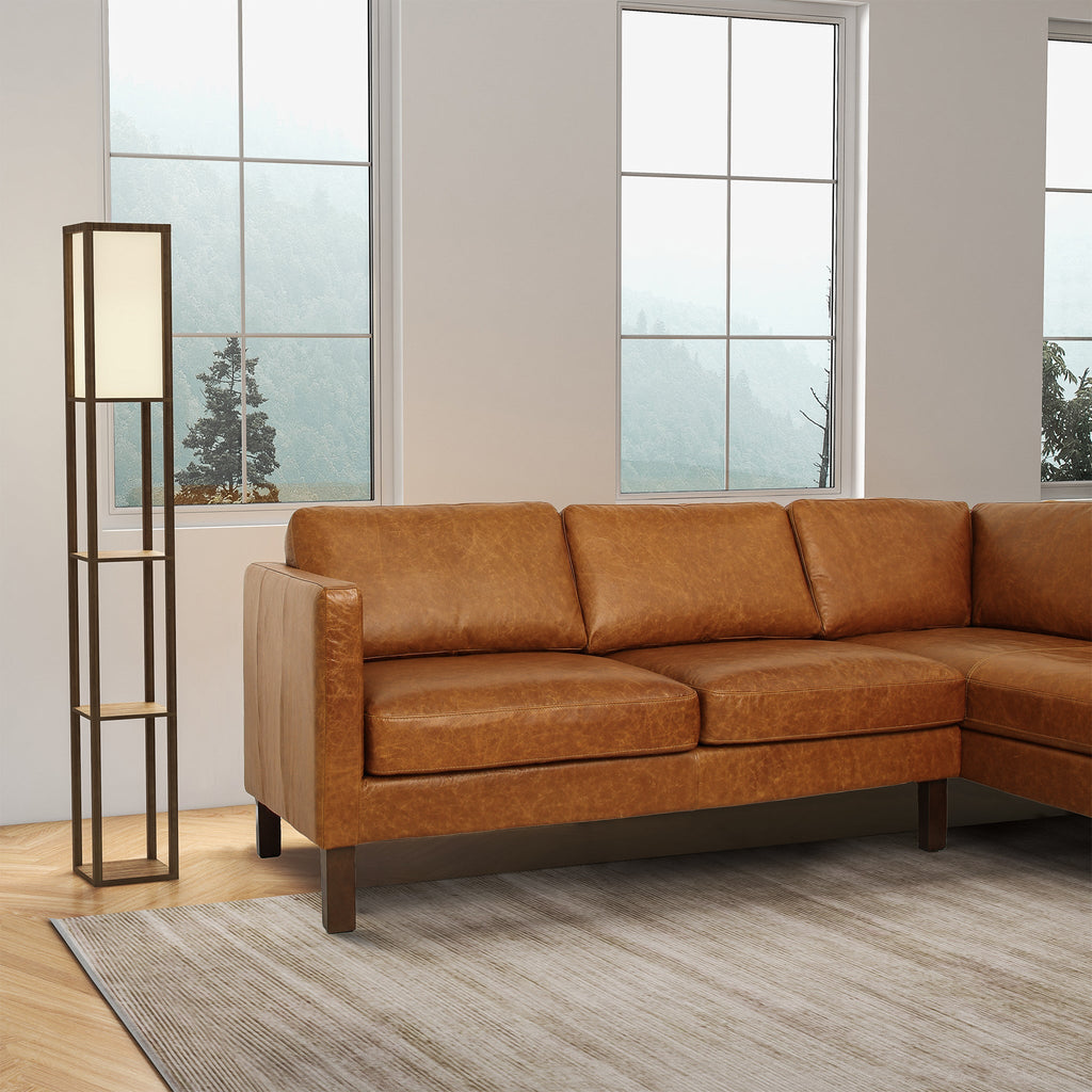 Shelby Leather Sectional Sofa