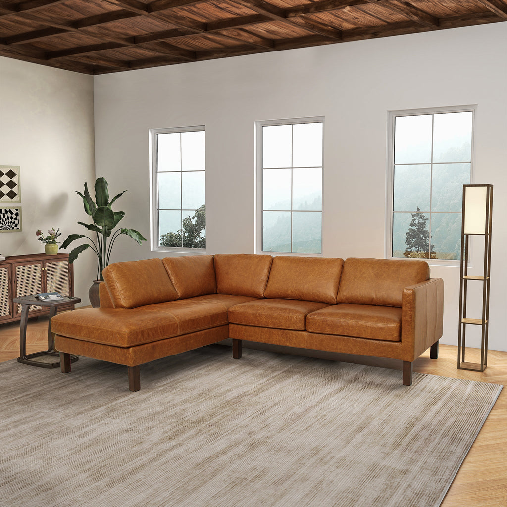 Shelby Leather Sectional Sofa