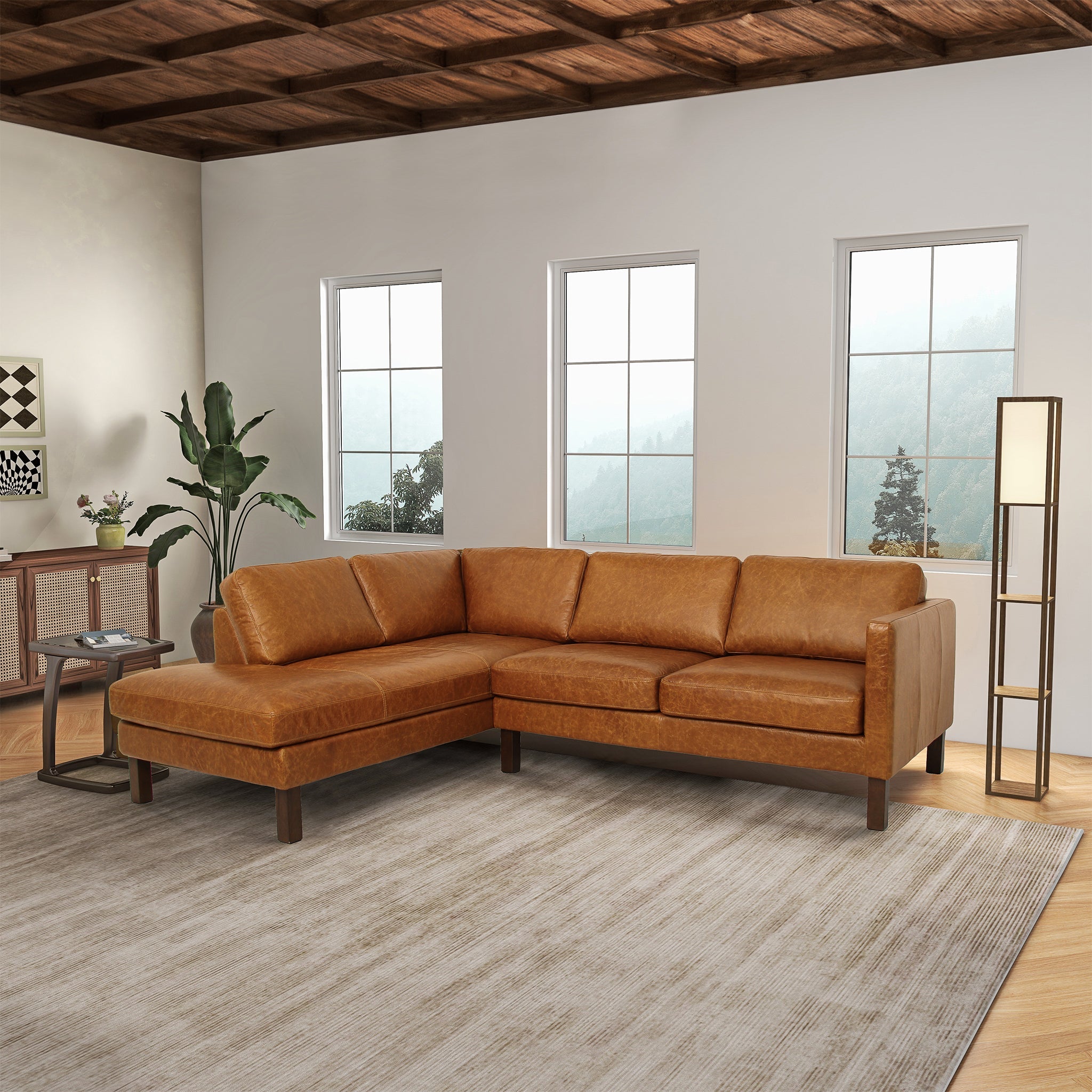 Shelby Leather Sectional Sofa