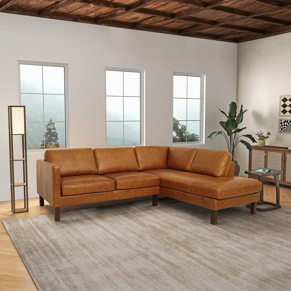 Shelby Leather Sectional Sofa